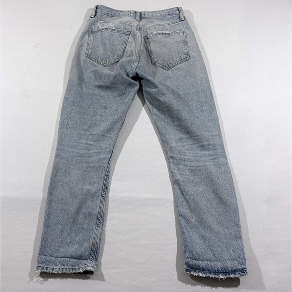 Agolde Jeans Womens Riley Straight Leg High Rise Blue Denim Button Fly Sz 23 - Picture 12 of 13